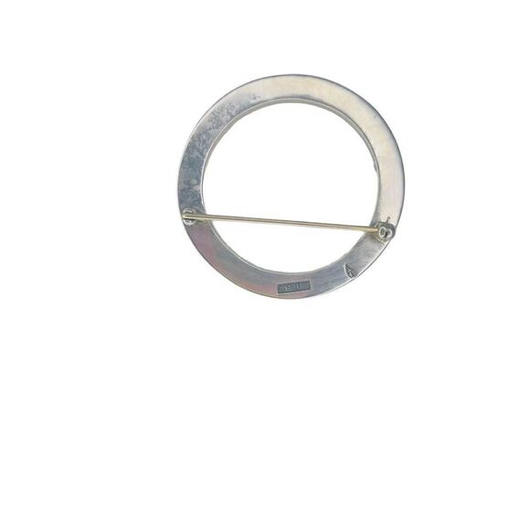 925 SOLID Sterling Silver and Marcasite Vintage Brooch Pin - Picture 4 of 7